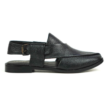 Onxy Textured Peshawari Chappal