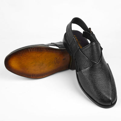 Onxy Textured Peshawari Chappal