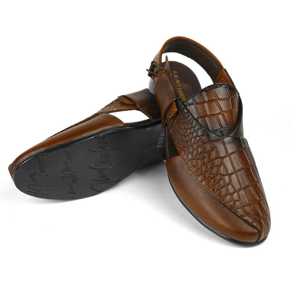 Croc-Embossed Peshawari Chapple